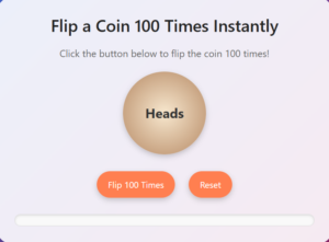 flip a coin 100 times